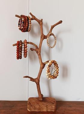 一物一拍孤品树枝摆件 小树杈带底座 干树枝毛笔架 摄影道具