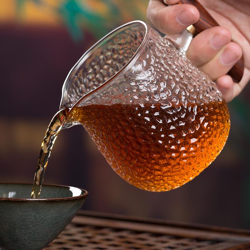 龙泉青瓷玻璃公道杯加厚倒茶分茶器耐热公杯大容量茶具套装配件