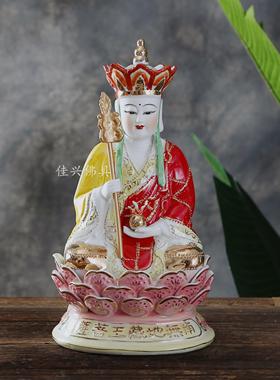 陶瓷地藏王菩萨娑婆三圣佛像摆件家居玄关禅意镇宅摆件