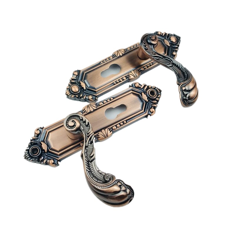 欧式锁具卧室锁室内实木执手锁50仿古压把手锁三件套餐装房木门锁