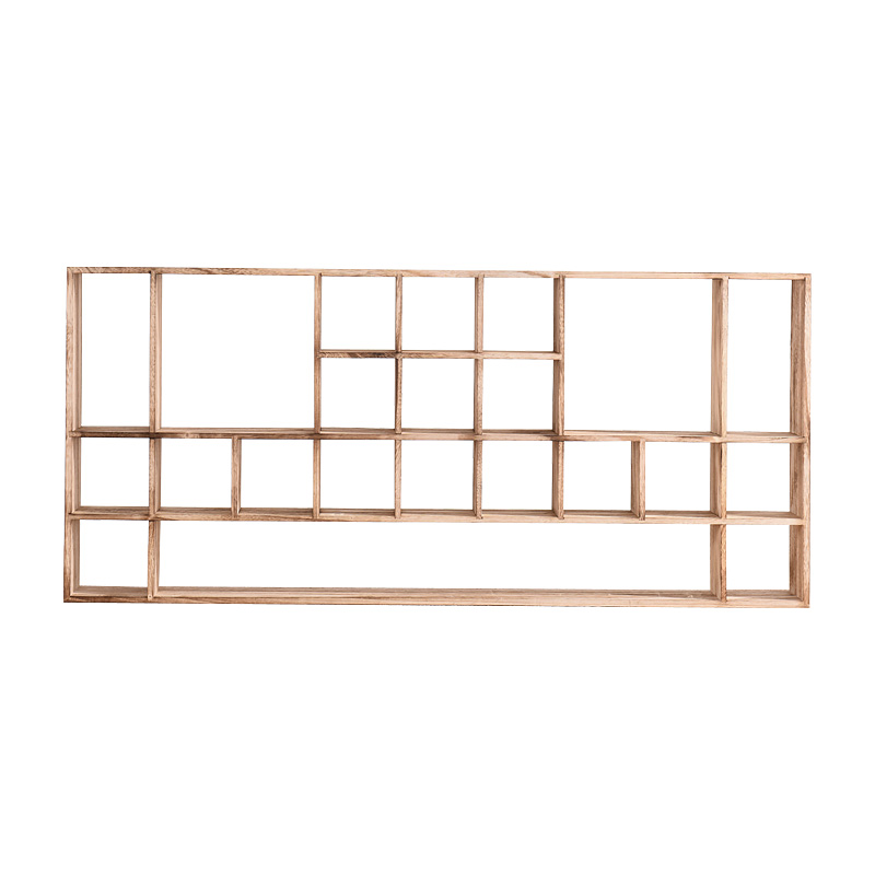 实木茶杯架多宝阁展示博古架置物架茶壶茶具柜壁挂挂墙格子架中式