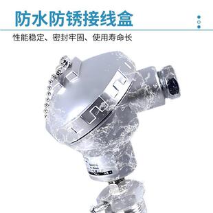 pt100热电阻偶温度传感器一体化温度变送带保护盲套管K型高温铠装
