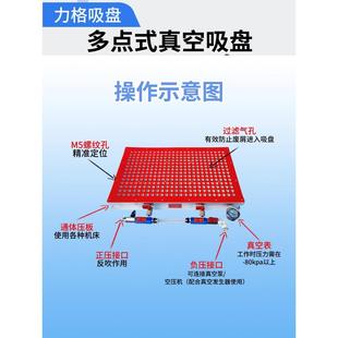 力格多孔式真空吸盘工业CNC无密封条多点式阀芯加工中心强力吸附