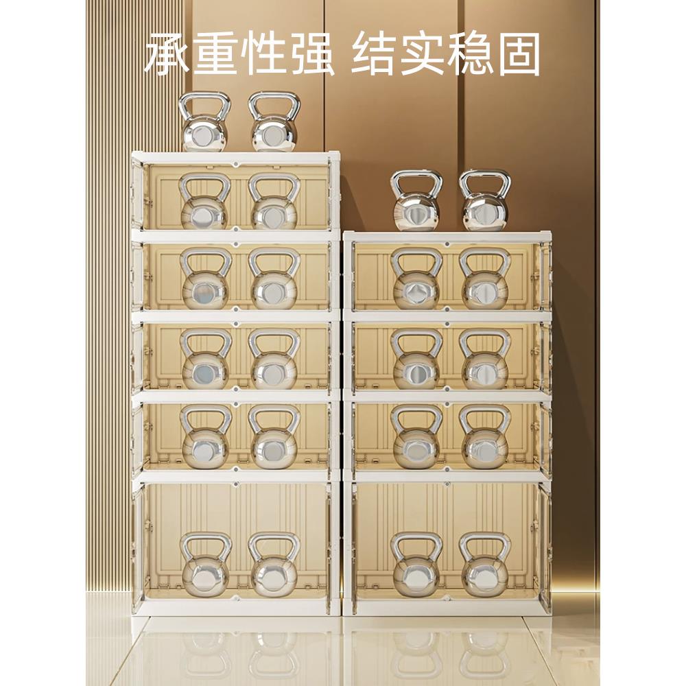 折叠鞋架免安装一拉就用门口宿舍收纳柜简易分层隔板室内家用防尘