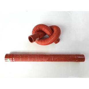 硅胶钢丝软管耐高温高压红色夹布中冷管排水管通风大口径橡胶管