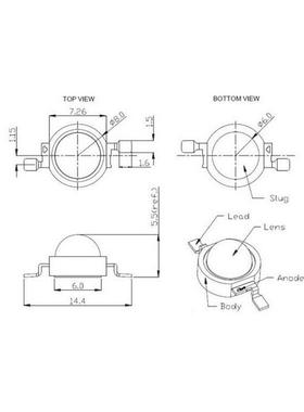 3W5W美甲固化照蝎子LED紫色光365NM395NM380NM420NM灯珠uv紫外线