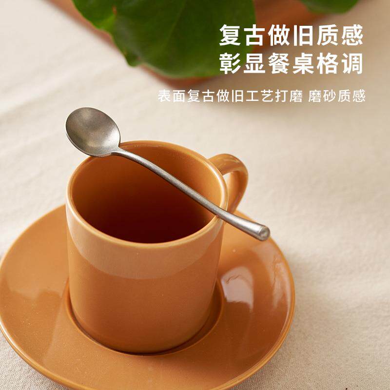 肆月千叶 喝汤勺304不锈钢甜品勺子吃西瓜家用小汤匙短圆吃饭咖啡