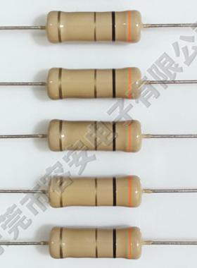 3w碳膜四色环铜脚电阻3W大功率1%10R220R1.5K2.2K1K4K75K100K150K