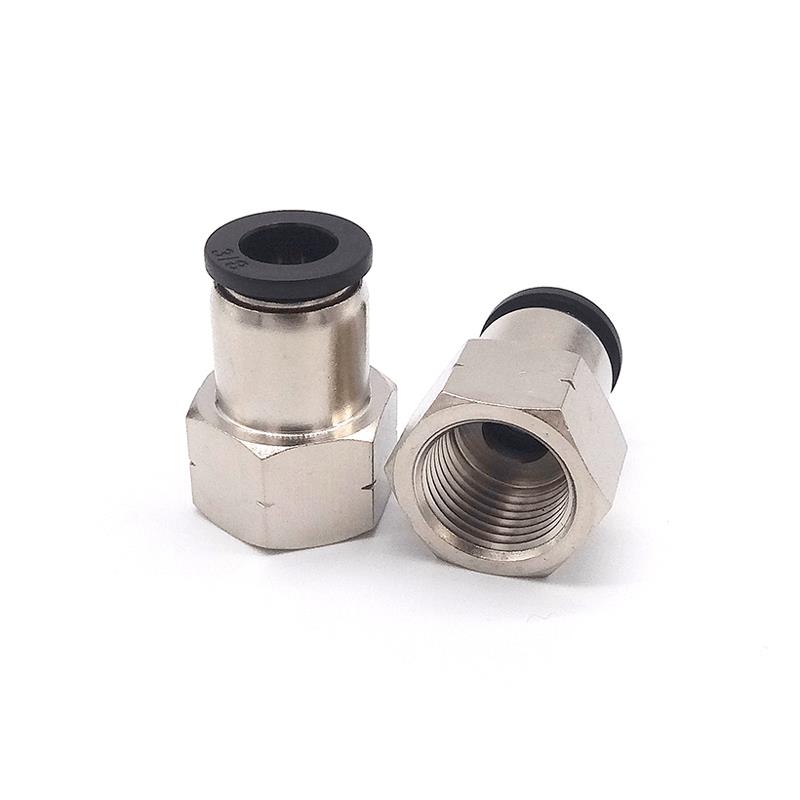 气动快速英制气管1/4NPT内螺纹直通8m接头PC1/4快插1/2NPT6MM美制