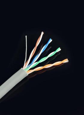 安普超五类超六类无氧铜红色网线黄300米监控百兆千兆POE宽带网络