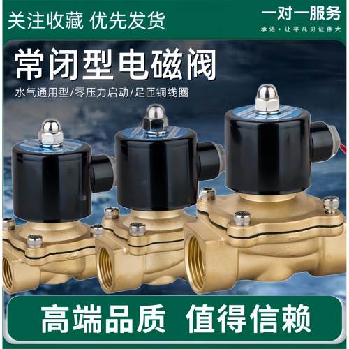 常闭电磁阀水阀20/25/32/40/50/63/75PPR管水开关阀控制阀220V24V