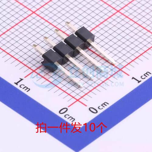 1*4P排针 2.54mm间距 单排针 直插排针 PZ254V-11-04P 塑高2.5mm