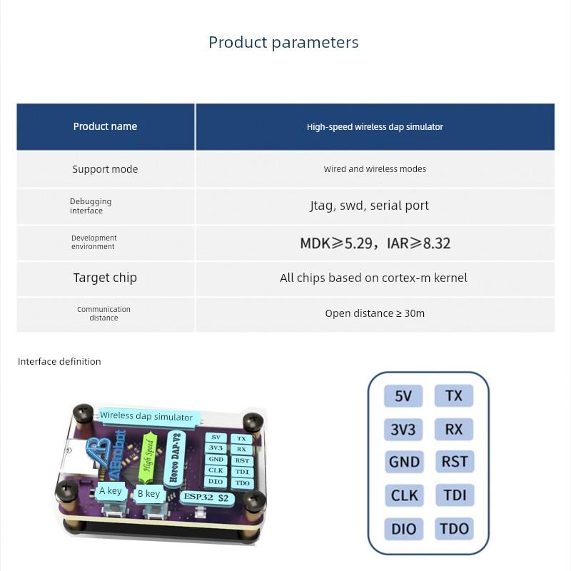 高速S2无线彷真器下载器DAPLink调试器 STM32 ARM单片机 超STLink