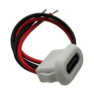 TYPE-C母座USB3.1接口2P卡式防水带线diy简易正反插typec充电口座