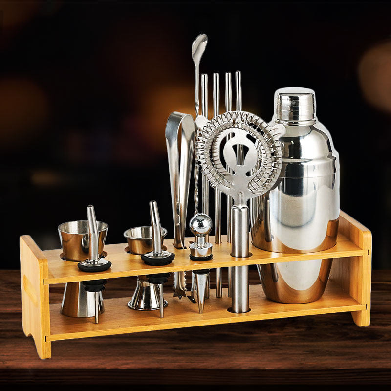 不锈钢调酒套装酒吧鸡尾酒基酒器杯家用工具全套调的工具基酒套装