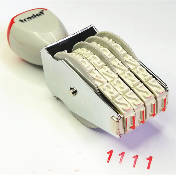 组合4位数字印章可调中号价格标签章 送印泥 号码章 编号质量印章