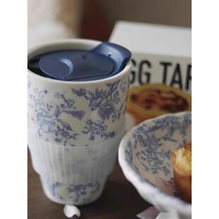 景德镇青花茶杯陶瓷可乐杯主人杯加厚家用大容量个人喝水杯单杯子