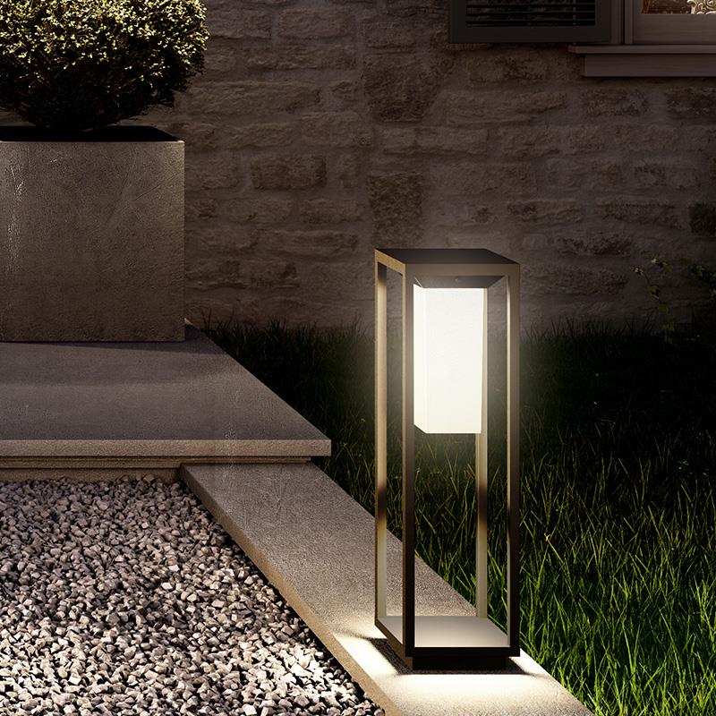 草坪灯户外太阳能庭院灯地插式防水草地led别墅花园方形现代室外