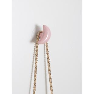 新款亮光月亮衣柜外侧面挂钩免打孔高级感极简现代挂衣钩强力粘贴