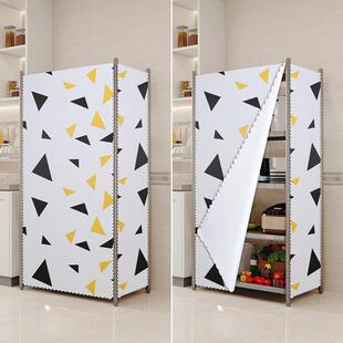 厨房收纳架子防尘罩防水免洗盖布置物架收纳柜遮挡帘黏贴式遮灰布