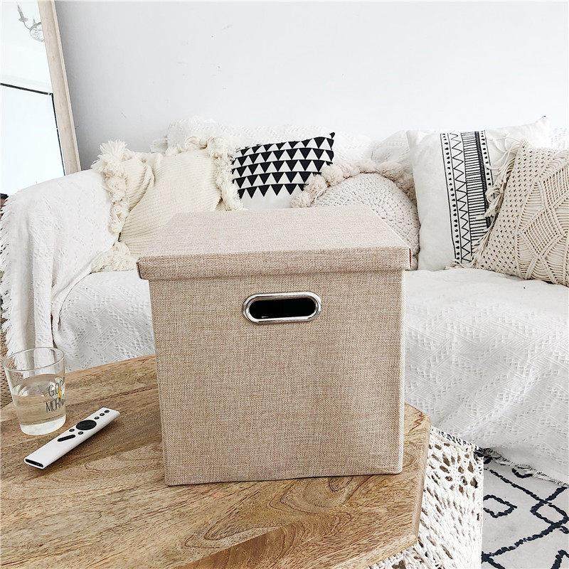 床头衣柜收纳箱ins可折叠正方形布艺收纳盒日式有盖衣物收纳箱女,收纳整理,收纳箱,淘宝优惠券,粉丝福利购,淘宝优惠卷