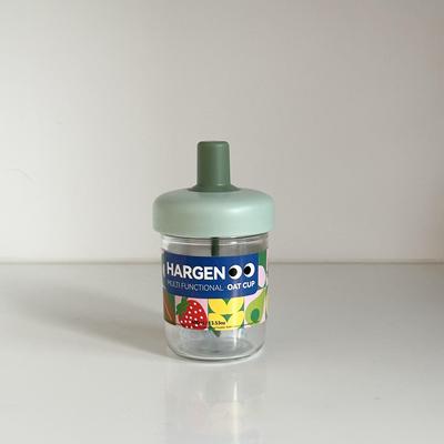 隔夜燕麦杯外出便携密封早餐酸奶杯带盖勺耐高温奶昔麦片玻璃杯子