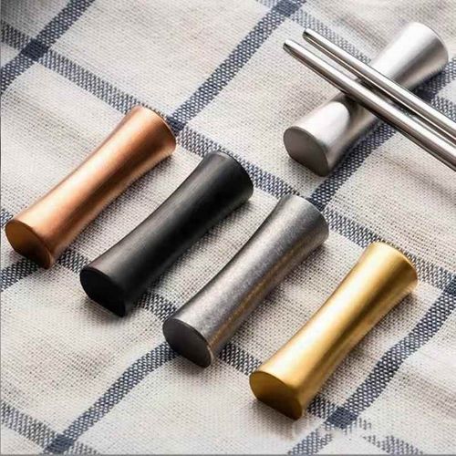 创意筷子架筷枕不锈钢家用宴请酒店摆台专用勺筷托枕形枫叶形四色