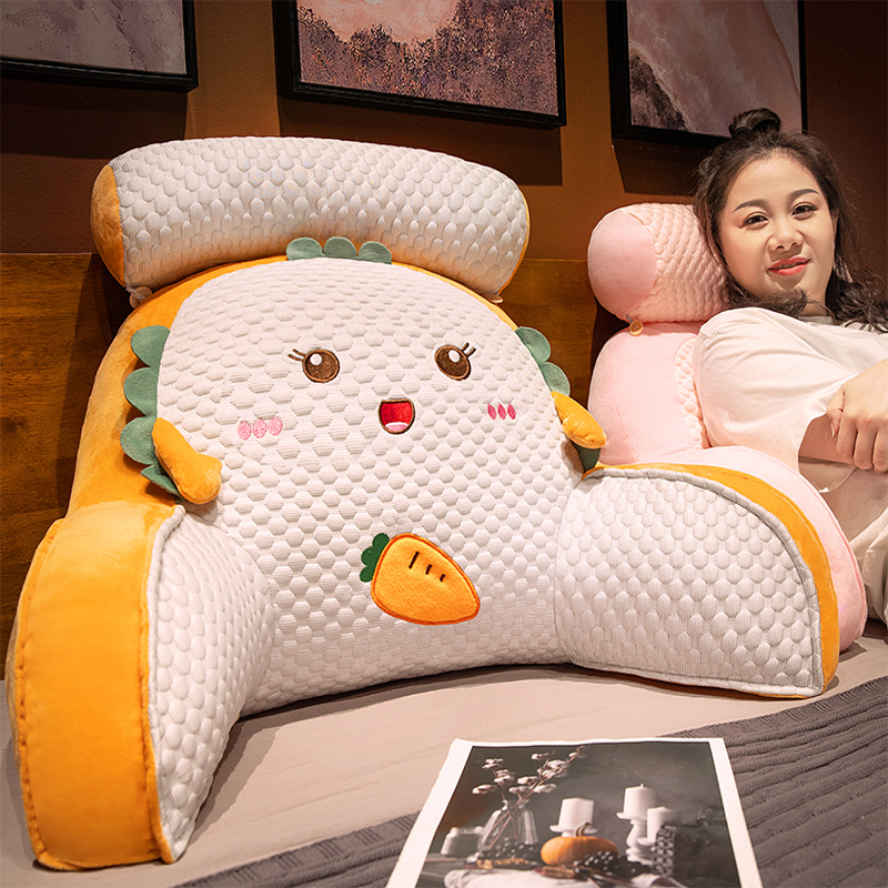 冰豆豆床头软包大靠背沙发靠垫枕头床上看书床靠护腰垫靠枕抱枕夏