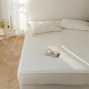 整张棉填充裸睡肌感棉全夹棉床笠不易塌陷变形不移位叠石桥家纺