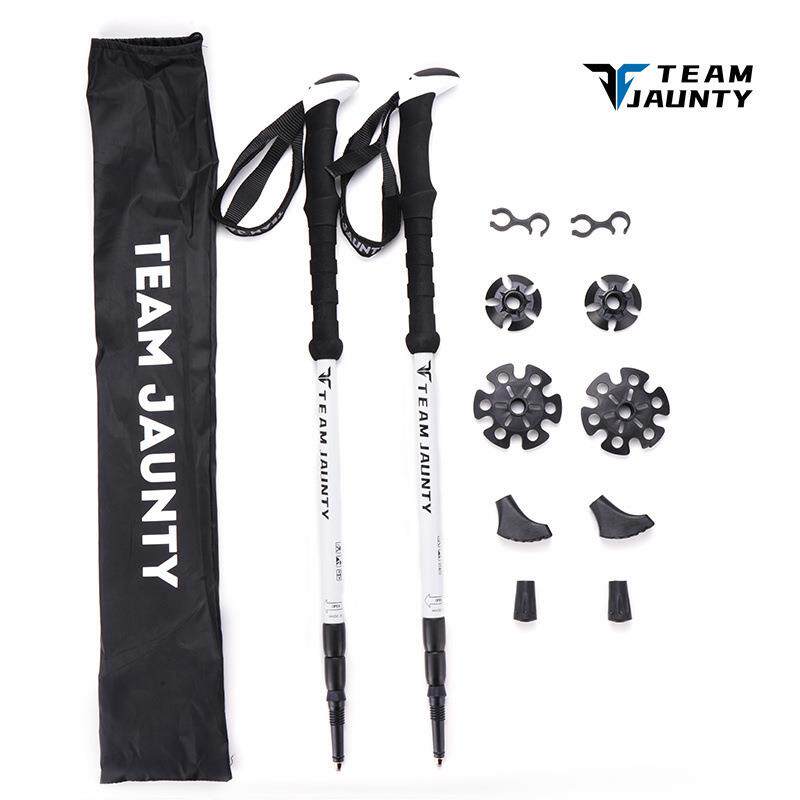 户外铝合金三节内锁登山杖徒步北欧手杖伸缩减震多地形配件套装