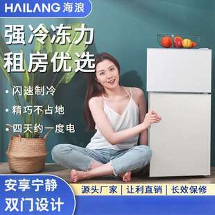小冰箱小型家用宿舍出租房迷你双开门电冰箱能效节能冷冻冷藏