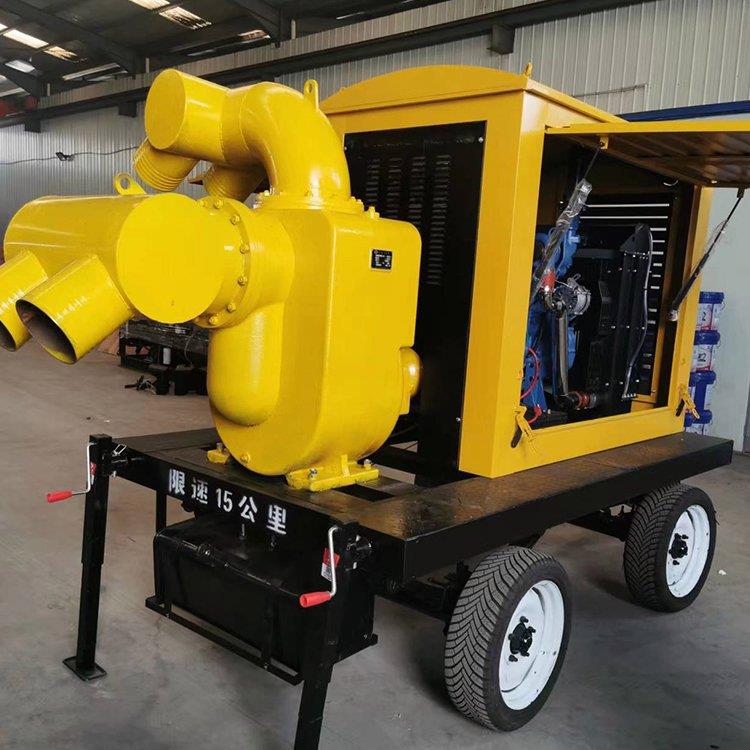 移动式防汛抽水泵自吸排污排涝泵车组500立方移动柴油防汛泵车