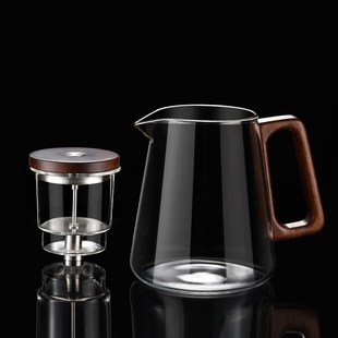 泡茶分离杯玻璃茶壶泡茶家用全玻璃内胆茶具 飘逸杯泡茶壶2024新款