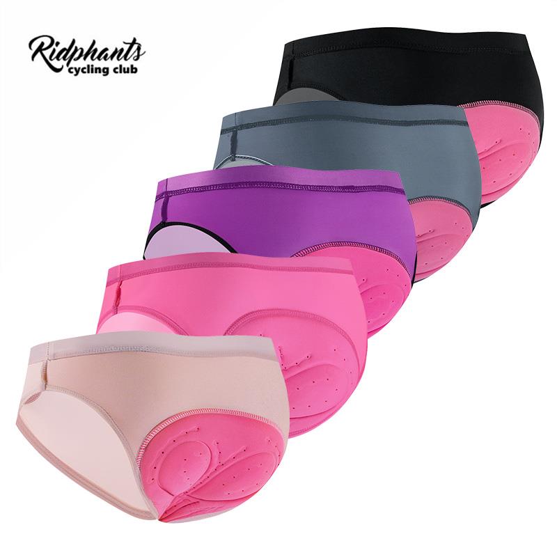 女士自行车骑行内裤三角矽胶垫吸湿排汗透气健身车速干 干护臀裤
