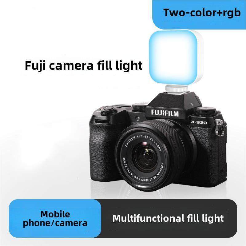 相机补光灯RGB灯全彩摄影打光灯氛围灯适用富士xs10相机xt5打光xt