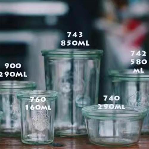 德国制造WECK模具系列玻璃罐甜品果酱罐密封罐腌制储物橡胶圈和夹