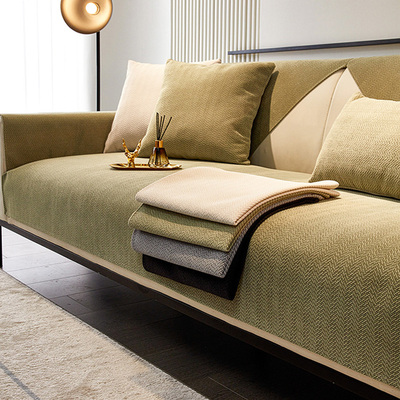 2023新款军绿色沙发垫四季通用现代简约防滑坐垫子沙发套罩盖布巾