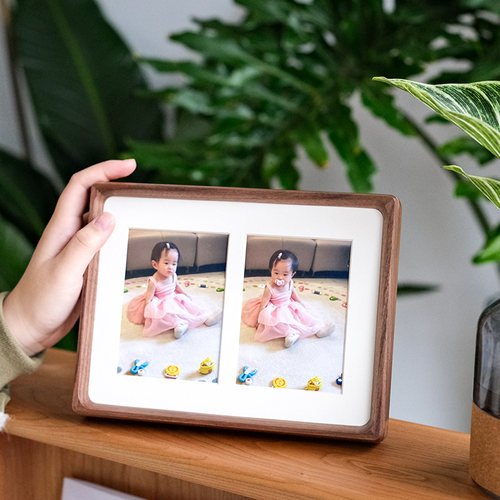 实木相框摆台高级感diy定制洗照片6 8寸A4来图打印相片装裱框摆件