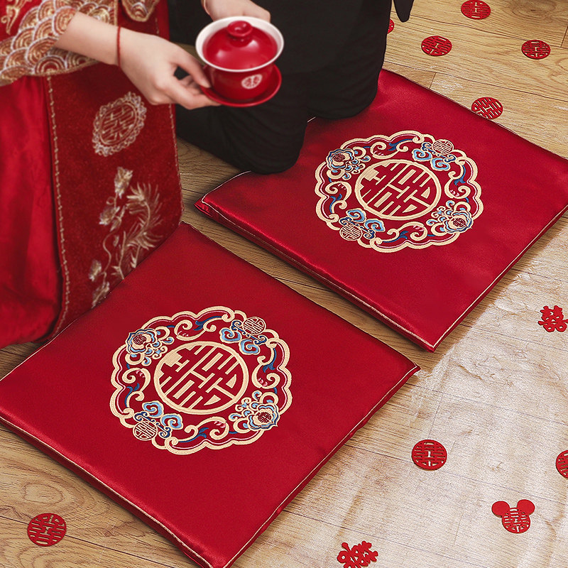 结婚刺绣喜字抱枕一对婚礼新娘敬茶改口磕头跪垫靠垫婚房布置坐垫,节庆用品/礼品,婚庆跪垫,淘宝优惠券,粉丝福利购,淘宝优惠卷