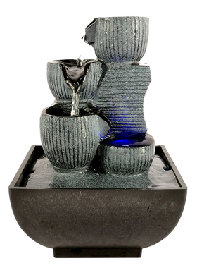 桌面创意几何流水生财小喷泉客厅转运球招财工艺品家居装饰摆件