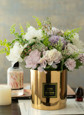 法式浪漫仿真花紫色温馨假花婚庆客厅餐桌电视柜卧室玄关装饰摆件