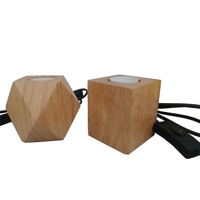 多边正方菱形麻原木色实木台灯座E27螺口灯头床头卧室摆饰配件夌,家装灯饰光源,灯具配件,淘宝优惠券,粉丝福利购,淘宝优惠卷