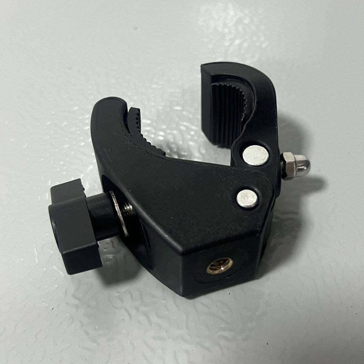 圆管大号钳夹1/4英制螺丝360豌豆荚17mm球头三脚架配件底座固定夹