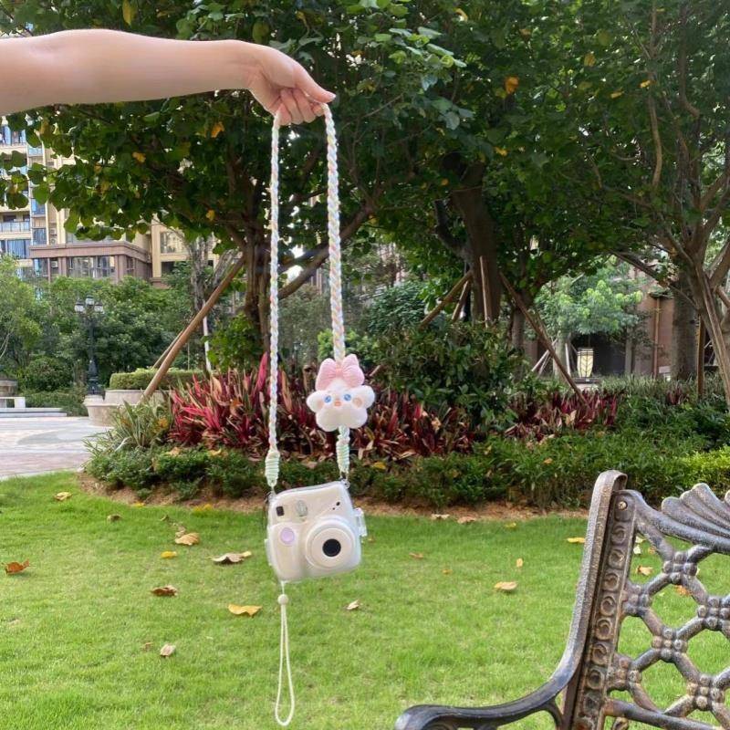 简约清新相机挂绳通用多巴胺奶绿系拍立得挂绳斜挎