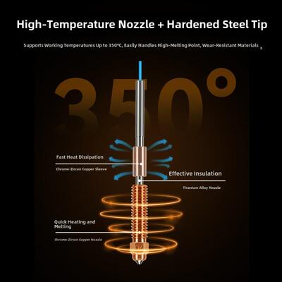 创翔3D K2 Plus/Hi Lingxi集成喷嘴3D打印机快速释放红铜硬化钢喉热端