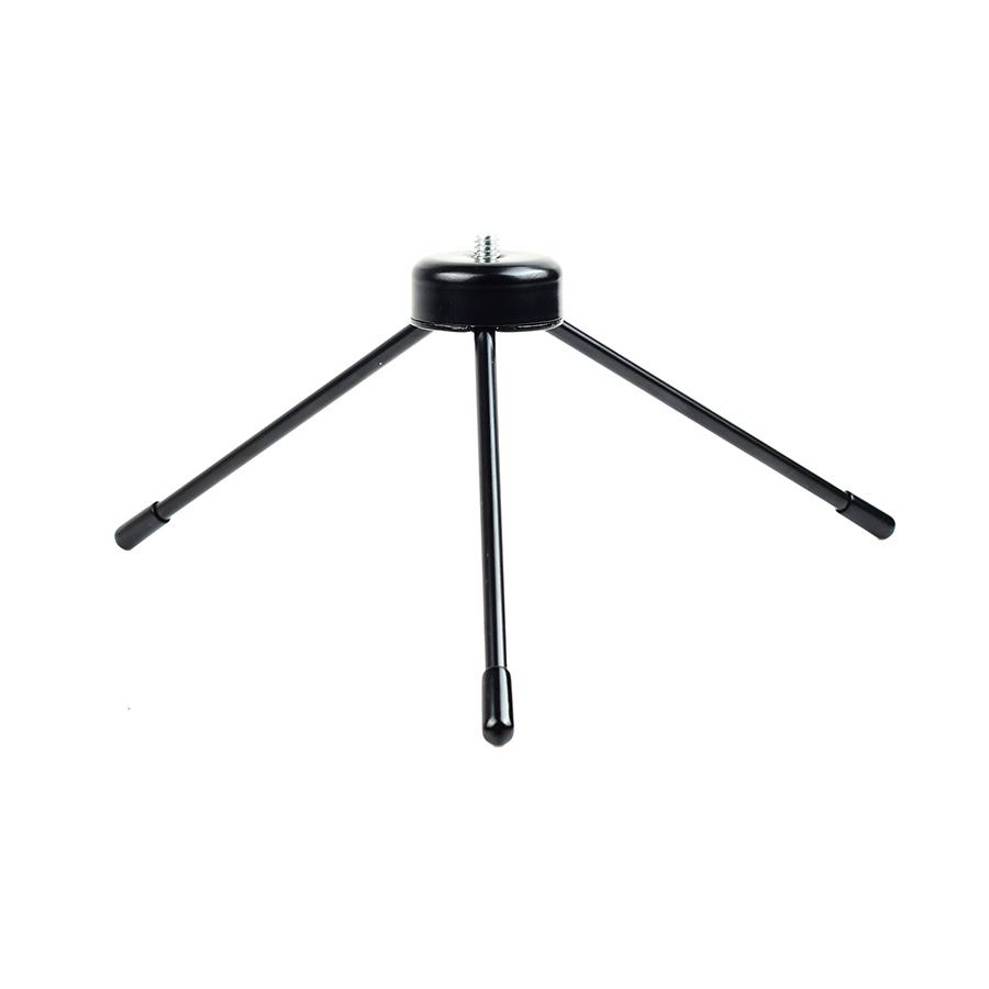 手机直播自拍杆底座迷你三脚架金属三角支架通用接口拍照配件神器