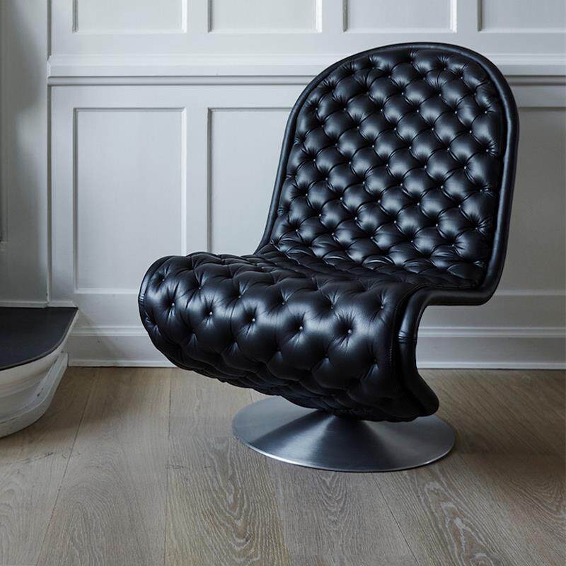 斯堪的纳维亚设计师s形Normcore客厅单人旋转沙发椅家庭阳台创意