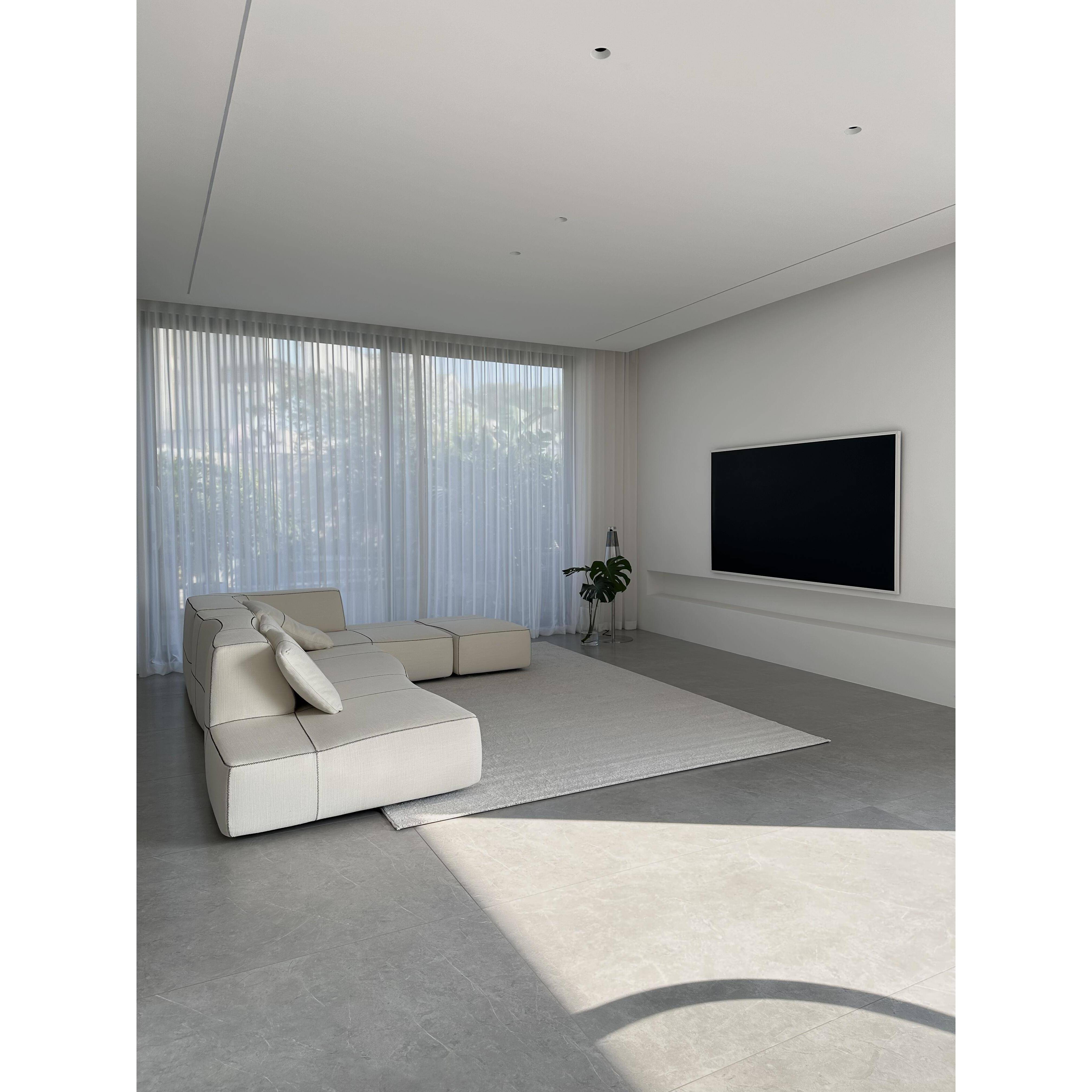 意大利Normcore扇形面料沙发设计师现代简约模组无角组合曲线沙发