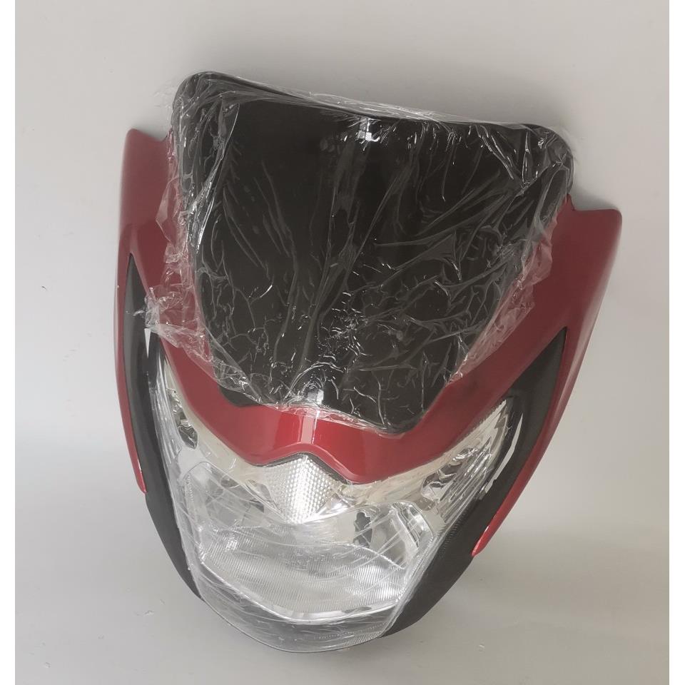 适用豪爵骊爽HJ125K-5摩托车导流罩HJ150-7大灯壳头罩前照灯总成