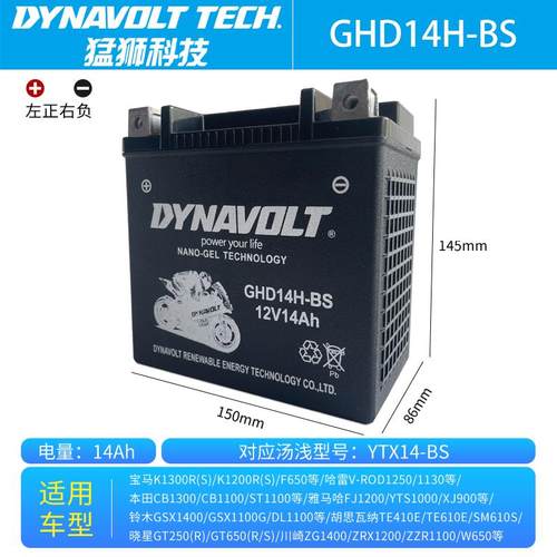 猛狮机车电瓶BMWF650GS/F700/F800GS/R1200GS水鸟/油鸟ADVC650